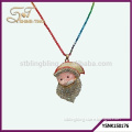 Charming diy enamel Christmas santa claus necklace pendant